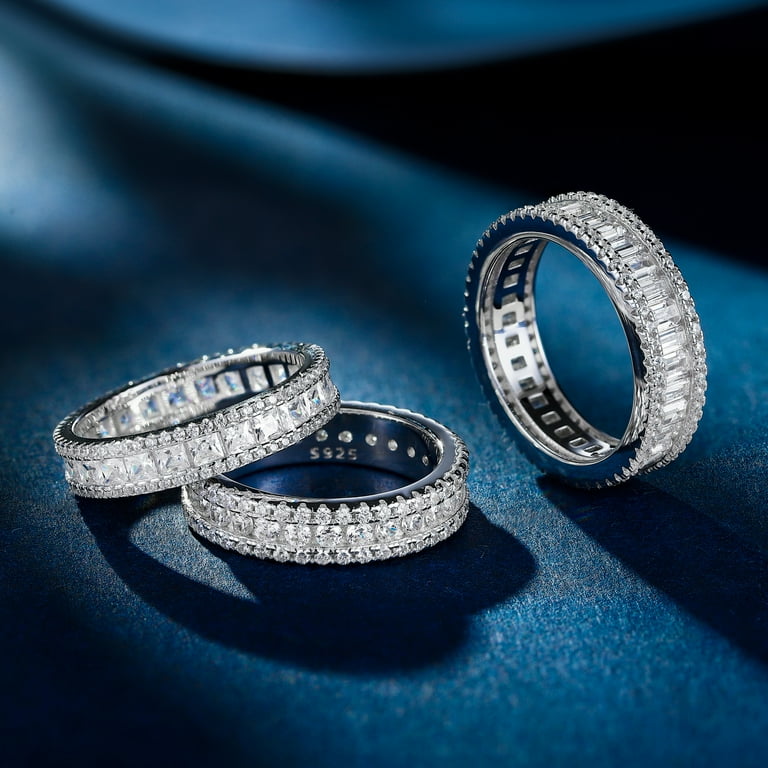 SFTING Eternity Ring Wedding Band for Women 925 Sterling Silver