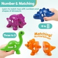 thumbnail image 4 of Juguetes de dinosaurios para contar números a juego con números 1, 2 y 3 de doble cara, aprendizaje preescolar, clasificación sensorial, juegos educativos de juguetes Montessori para niños pequeños de, 4 of 5