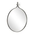 thumbnail image 2 of Kate and Laurel Yitro Round Wall Mirror, 30 x 37, Gray, Decorative Versatile Rustic Wall Decor, 2 of 15