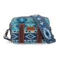 thumbnail image 1 of Bandolera Wrangler Boho Aztec para mujer, azul marino con correa para guitarra, 1 of 6
