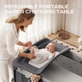 thumbnail image 2 of Babyomi 4 in 1 Baby Bassinet with Diaper Changer, Long Next to Bed Crib with Mattress,Height Adjustable,Pack and Play,Bedside Crib Sleeper, Gray, 2 of 7