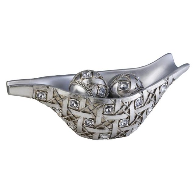 SINTECHNO K-4259B Dazzle Decorative Bowl with Spheres, 19.25-Inch Length