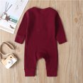 thumbnail image 2 of Musuos Newborn Baby Sping Fall Basic Romper 3M 6M 9M12M 18M Solid Color Knit Ribbed Long Sleeve Long Pants Soft Jumpsuit for Boys Girls, 2 of 2