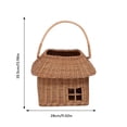 thumbnail image 2 of House-Shaped Wicker Basket with Lid,Handwoven Rattan Storage Basket for Home Decor,Kids Picnic,Organizer|Decorative Brown Woven Gift Box,Versatile for Toys,Wall Hanging(L), 2 of 7