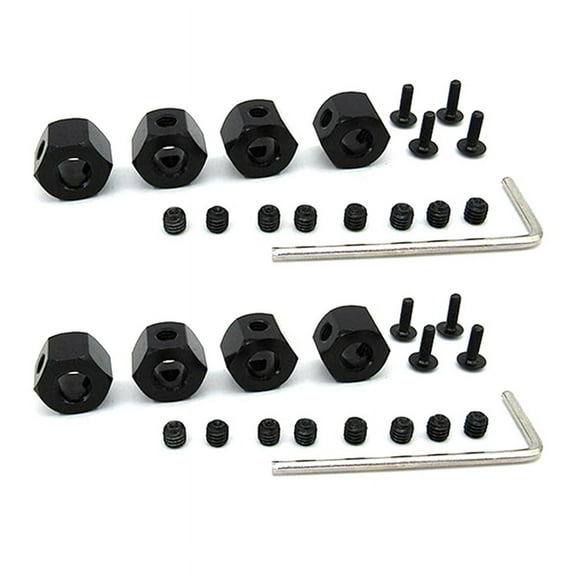 8PCS 5mm to 12mm Metal Combiner Wheel Hub Hex Adapter for D12 C14 C24 C34 MN D90 D91 MN99S RC Car Upgrade Parts,