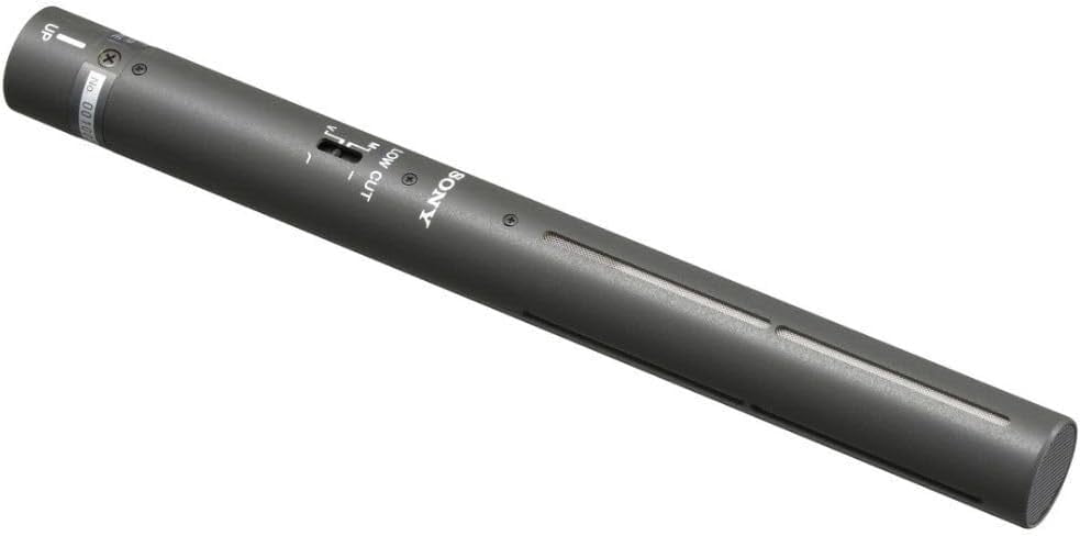Sony ECM-673 Short Microphone – Lightweight Electret Condenser Mic with XLR Connection – Professional Audio for Broadcast, Interviews, & Field Recording + Cable Ties + Mic Cleaner + More