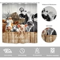 thumbnail image 4 of Farm Cow Shower Curtain 60Wx72H Inch Funny Vintage Bull Cattles Western Animal Rustic Wooden Shower Curtain Bathroom Set Country Nature Waterproof Bath Decoration Accessories Home Decor, 4 of 6