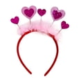 thumbnail image 3 of Diadema de corazón para regalo de San Valentín, tocado para adultos y niños, diadema para cumpleaños Rosa, 3 of 9