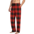 thumbnail image 4 of Top-kevin Multicolor-red Black Plaid Men's Pajama Bottoms Pajama Pants for Men Soft Men's Separate Bottoms Lounge Pants, 4 of 11