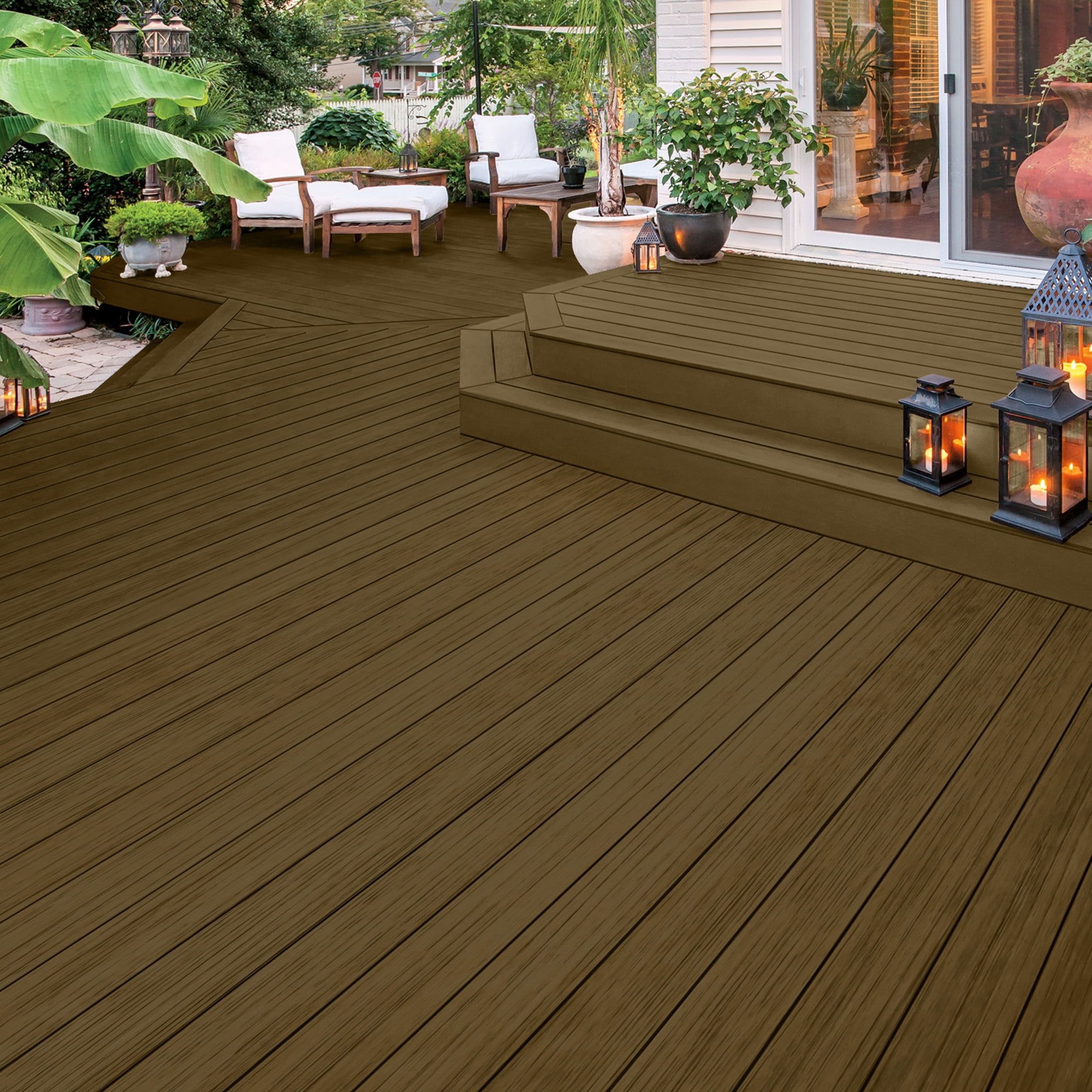 Olympic 1 Gallon ST-2009 Dark Ash Exterior Semi-Transparent Wood Protector Stain Plus Sealer in One