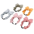 thumbnail image 4 of 5pcs Big Bowknot Hair Band Soft Cloth Cute Headbands for Women Washing Face Make Up Cosplay, 4 of 5