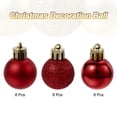 thumbnail image 3 of 24Pcs 1.1' Bolas de Navidad Adornos Conjunto de Bolas Colgantes irrompibles Unique Bargains Rojo Vino, 3 of 7