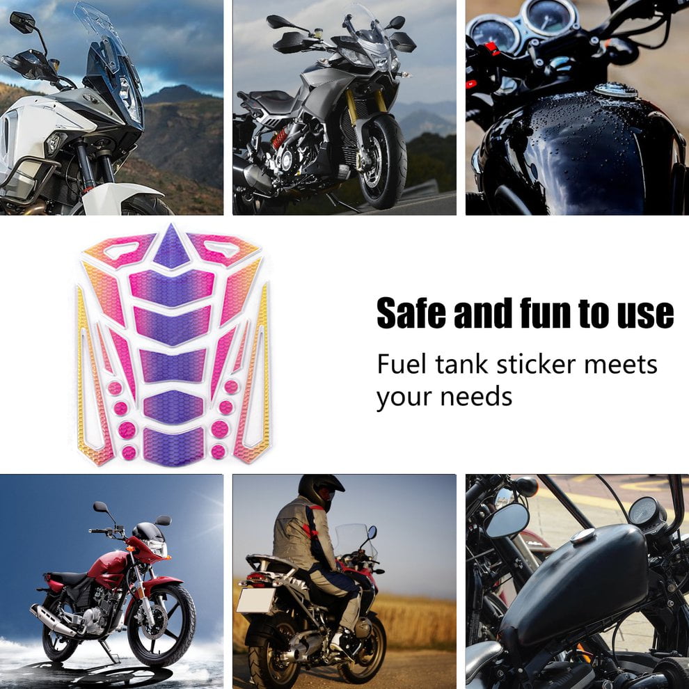 3D Flame Fishbone Stickers Motorcycle Motocross Car ATV Racing Bike Helmet Decal 