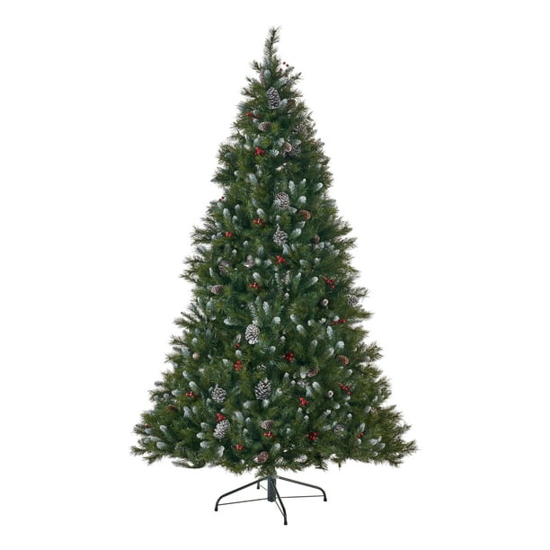 GDF Studio 7.5 Foot Mixed Spruce Pre Lit/Unlit Hinged Artificial