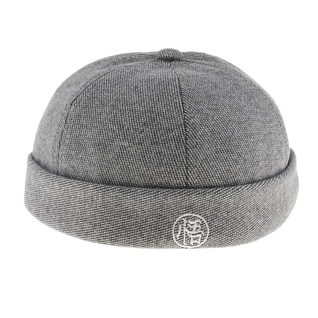 Mens Vintage Docker Hat Lana de fieltro Leon Beanie Cap Ajustable Gris Claro Sunnimix docker docker hat lana