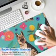 thumbnail image 4 of Long Mouse Pads for Desk,German Shepherd with Pioneer Flower Desk Mats on Top Of Desks, Desk Mouse Pad Extra Large with 3mm Non-Slip Base and Stitched Edge for Gaming,Office,Work,Home 31.5"x11.8", 4 of 6