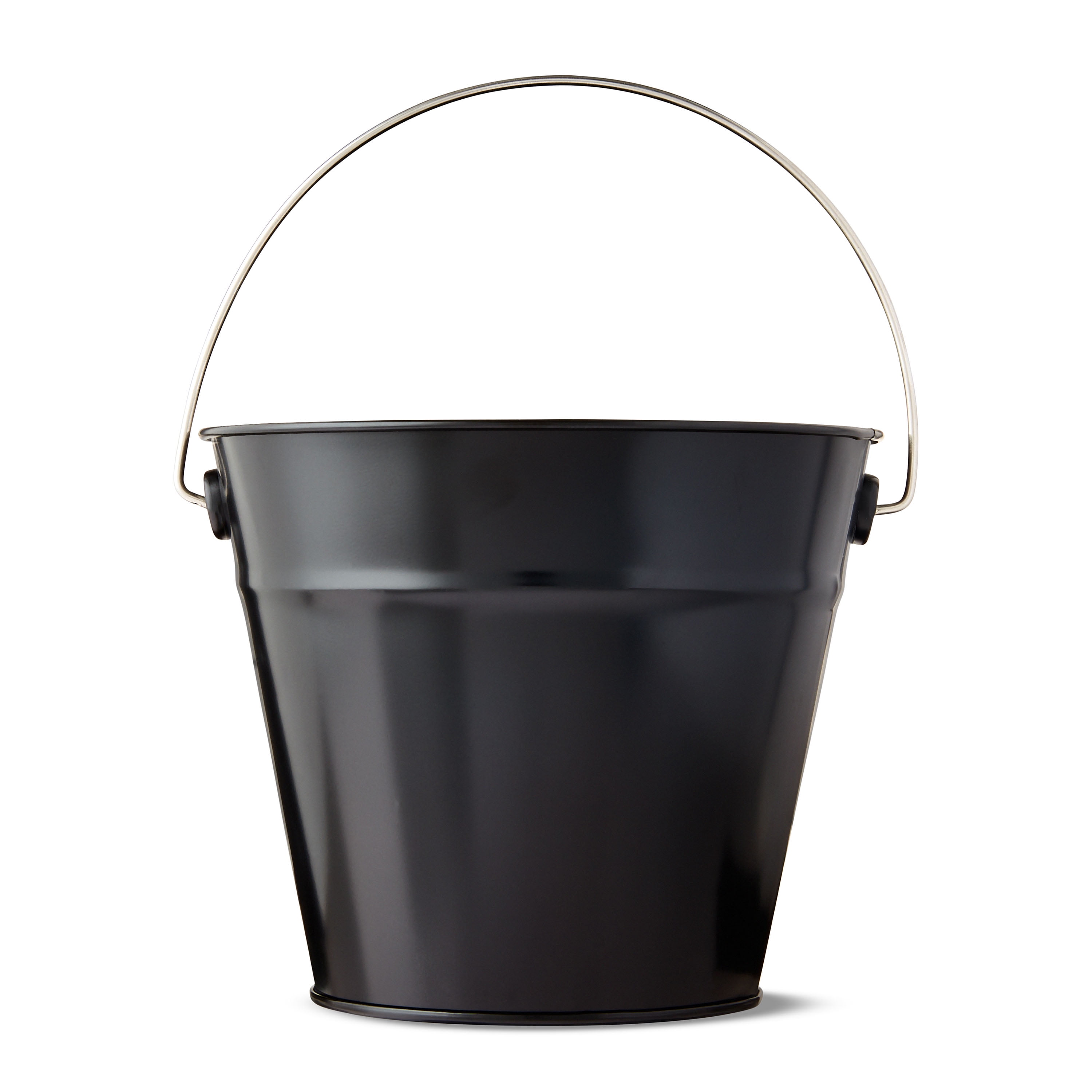 (2 pack) Black Tin Pail with Handle, 5", by Way To Celebrate, Party Favors