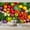 Color 3, variant on Wallpaper Colorful Fruit Market Display Pineapples Bananas Fresh Produce Peel and Stick Wall Murals 69"H x 96"W Removable PVC Wall Paper for Kitchen Restaurant Dining Room Supermarket Room