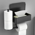 thumbnail image 3 of Portarrollos de papel higiénico de acero inoxidable con toallitas húmedas para baño., 3 of 7