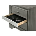 thumbnail image 2 of Elegant Gray Wood 2 Bedside Stand With Metal Pulls And Look Luxurious Nightstand 2 Drawers Robust For Bedroom, 2 of 2