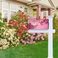 thumbnail image 4 of Pink Floral Mailbox Cover, Flowers Romantic Love Mailbox Covers Magnetic Mail Wraps Post Garden Decorations 21x18 in, 4 of 6