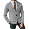 thumbnail image 4 of BELTNOV Men's Notched Lapel Blazer Jacket Casual Long Sleeve Slim Fit Jacket with Patch Pockets Gray, 4 of 6