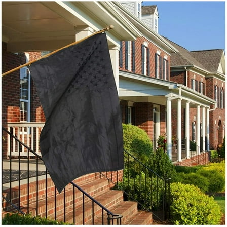 3 x 5FT All Black American Flag USA Black Flag Tactical Decor Blackout FL06