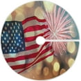 thumbnail image 1 of FMSHPON Independence Day Beautiful American FlagFireworks Xmas Christmas Tree Skirt Stand Mat for Holiday Party Decoration Indoor Outdoor 36 inches, 1 of 6