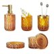 thumbnail image 1 of Juego de accesorios de baño LaMarriti Amber, 5 piezas, vidrio transparente, 1 of 7