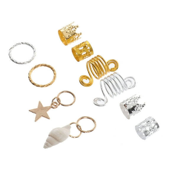 LOLIPPYY 90 Pieces Metal Hair Cuffs for Dreadlocks, Braids, and Everyday Hair Accessories Headdress