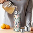 thumbnail image 4 of 20 Oz Pioneer Flower Coffee Tumbler Double Wall Insulated Stainless Steel Water Bottle | Metal Reusable Thermoses Flask with Cup Cap | Leak & Sweat Proof with Anti-Dust Lid, 4 of 7