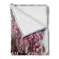 thumbnail image 2 of Country Soft Flannel Fleece Blanket, Painting of Spring Landscape Blooming Nature Flowering Tree and Fresh Grass Nature, Cozy Plush for Indoor and Outdoor Use, 50" x 70", Pink Green, by Ambesonne, 2 of 5