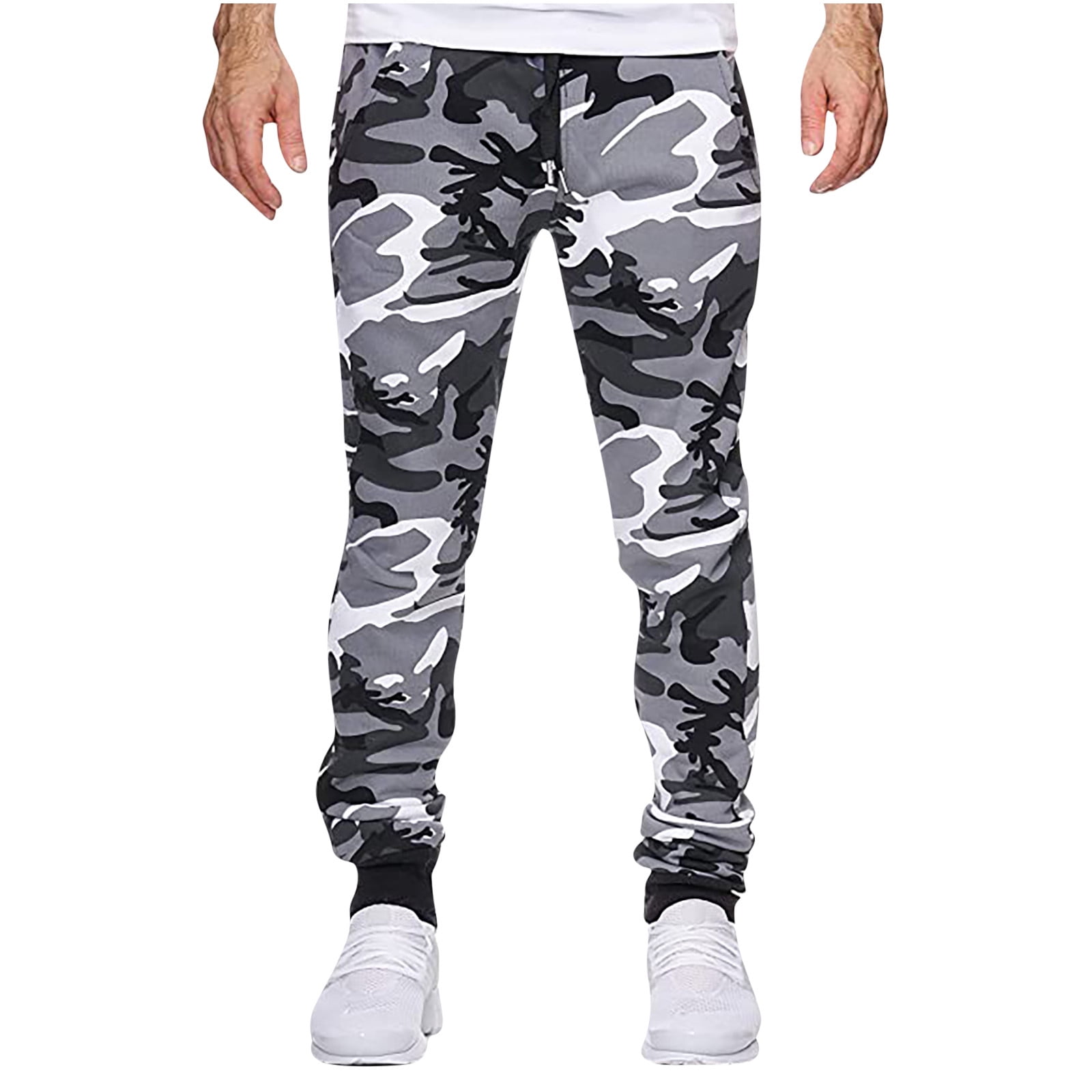 Teissuly Men's and Big Men's Camouflage Tracksuit Bottoms Joggers