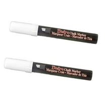 Marvy Uchida Chisel Tip Chalk Markers, White, 2/Pack