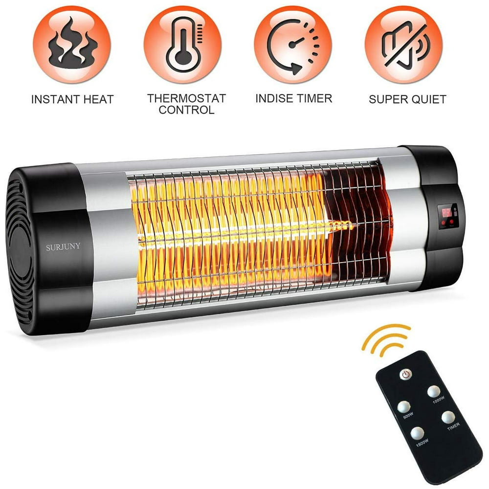 Electric Outdoor Patio Heater, SURJUNY Indoor/Outdoor Infrared Heater