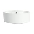thumbnail image 3 of LiviNest Round Ceramic Above Counter Bathroom Sink: Compact 16.5" Vanity Art Basin - White Porcelain Material & Easy Installation for Small Space Design, 3 of 6