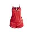 thumbnail image 3 of Joyspun Women’s and Women’s Plus Satin Cami and Shorts Pajama Set with Lace Trim, Sizes XS to 3X, 3 of 6