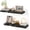 Black, variant on Solid Wood Live Edge Floating Shelves Set of 2 – 24" Rustic Wall Shelf with Hidden Bracket System, Wall Mounted Shelves for Bathroom, Kitchen, Living Room, Bedroom (White)
