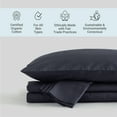 thumbnail image 3 of Fabdreams GOTS Certified Percale Weave 100% Organic Cotton Twin XL Sheet Set|300 Thread Count| Cool Crisp Breathable| Luxury Finish| Fits Upto 17" Deep Pocket Mattress | Sustainable |Dark Gray, 3 of 9