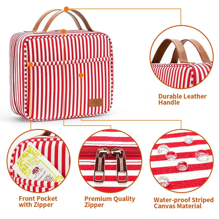 JUYANO Large Capacity Travel Cosmetic Bag Travel Makeup Bag Portable P –  TweezerCo