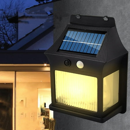

Cevemin Solar Courtyard Light Super Bright Lighting for Home Outdoor Human Body Induction Light Tungsten Wire Automatic Induction Door Light for Patio Yard Deck Garage Driveway Porch Fence