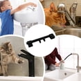 thumbnail image 4 of Faucet Handle Lock Anti-Slip Water Stop Guard with Central Pipe Fixation Prevent Flooding Safety Lock for Double Sink Faucets Black 1 Pc, 4 of 9