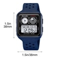 thumbnail image 3 of Digital Waterproof Watch with Soft Adjustable Strap, Electronic Wristwatch for Daily Wear, Clear Display with Alarm Function, 3 of 7