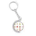 thumbnail image 1 of merry mas tree red illustration rotatable keyholder disc accessories chain clip, 1 of 3