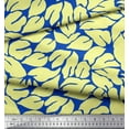 thumbnail image 3 of Soimoi Blue Heavy Satin Fabric Basil Leaves Decor Fabric Printed Yard 54 Inch Wide, 3 of 3
