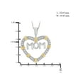thumbnail image 4 of JewelersClub White Diamond Accent Sterling Silver Mother Heart Two-Tone Pendant, 18", 4 of 4