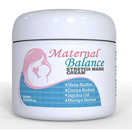 Stretch Mark Cream w/ Cocoa Butter - During & After Pregnancy Gentle & (The Best Cream For Stretch Marks During Pregnancy)