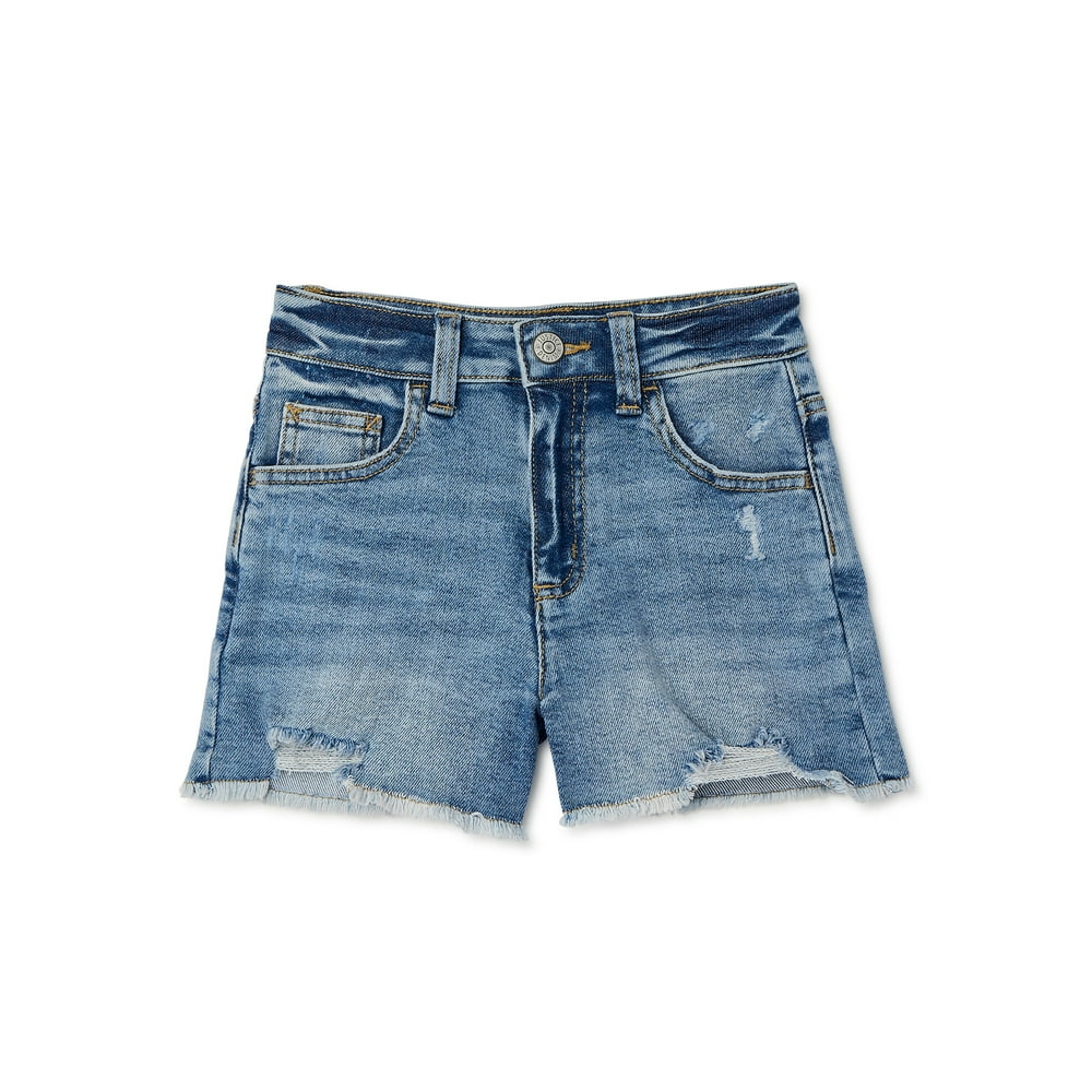 Justice - Justice Girls Relaxed Fit Denim Shorts, Sizes 4-18 & Plus ...