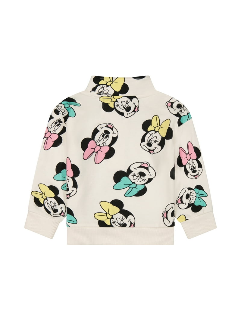 Minnie Mouse Toddler Girls Quarter Zip Top, Sizes 12 Months - 5T