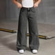 thumbnail image 1 of Cowsor Girls Baggy Jeans Distressed Denim Pants Elastic Waist Wide Leg Jeans for Girls Kids Loose, 1 of 7